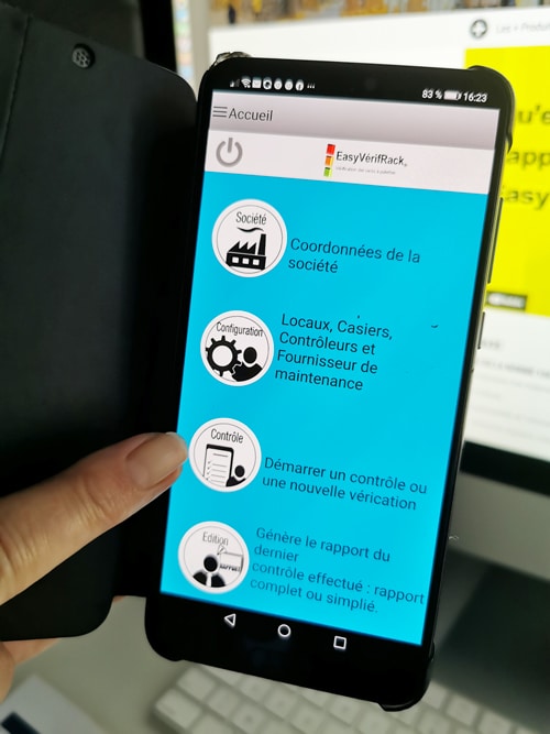 L'application EVR peut fonctionner sur un téléphone sous Android.